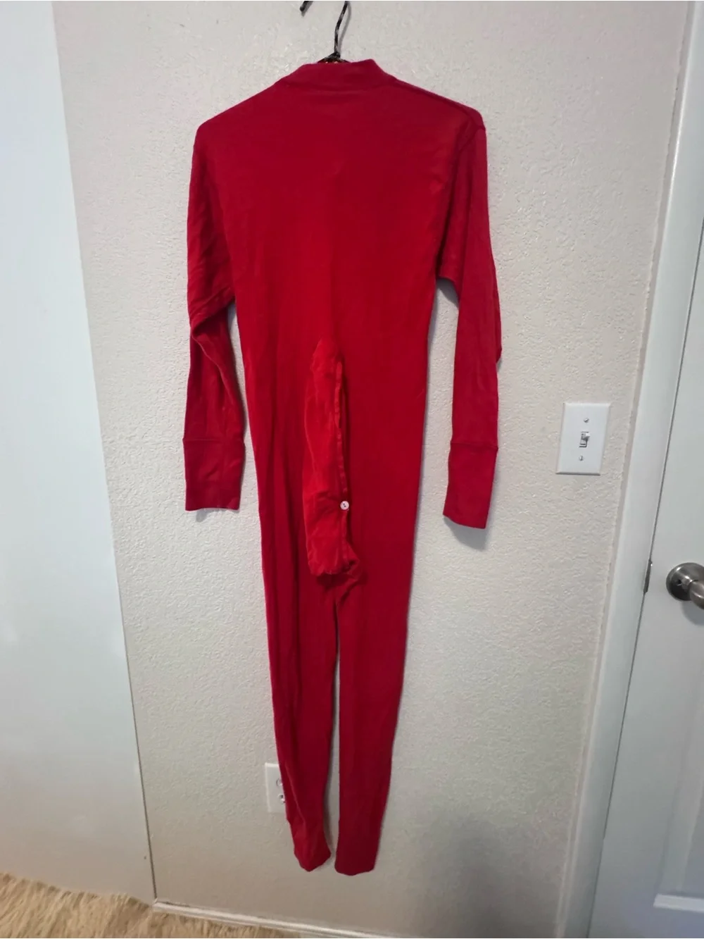 Vintage Men’s Red Button-Front Pajama Longjohns